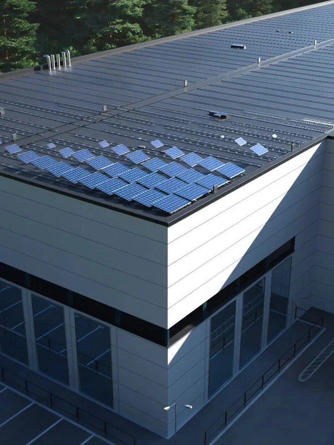 Top Of Building Solar Panels