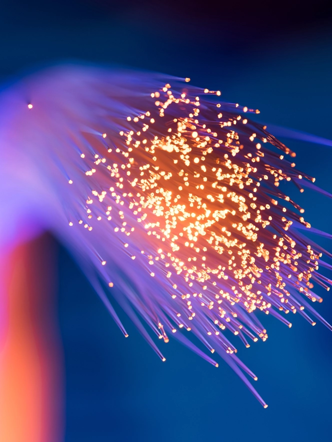 Fiber Optics Network Cable Light Abstract