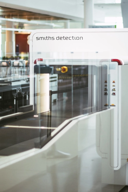 Smiths Detection Scanner At Airport Closeup