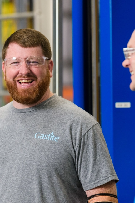 Gastite Colleagues Smilling Wearing Saftey Goggles